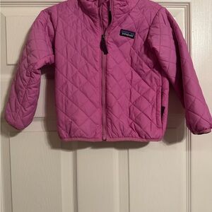 Patagonia Kids Fuchsia Quilted Puffer Jacket